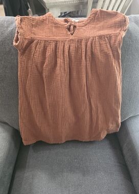 Copper Key Kids Rust Gauze Skirt